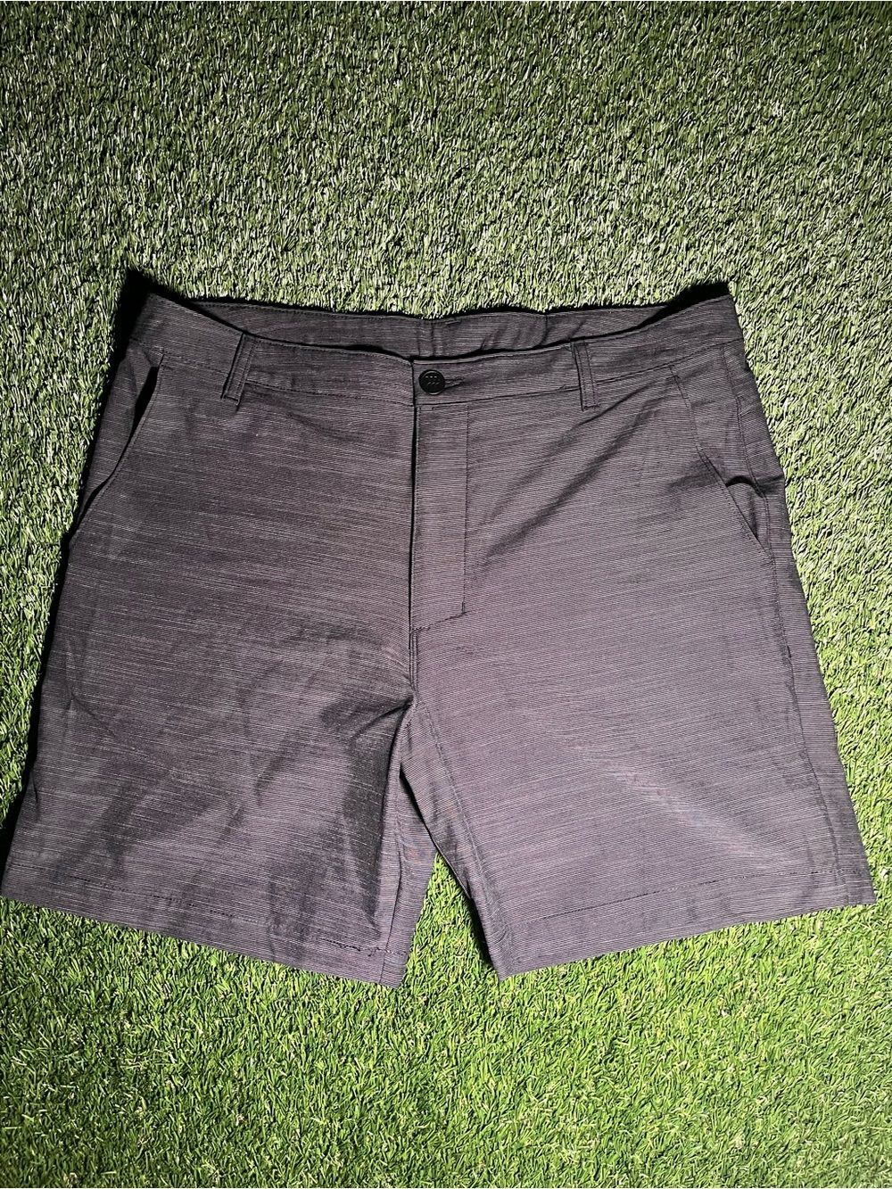 All in Motion Men’s 36 Charcoal Flat Front Performance Golf Shorts